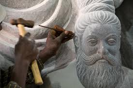 sculptor at work